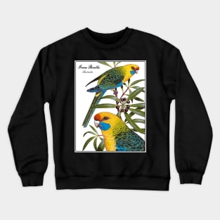 AUSTRALIA : Green Rosella Travel Advertising Print Crewneck Sweatshirt